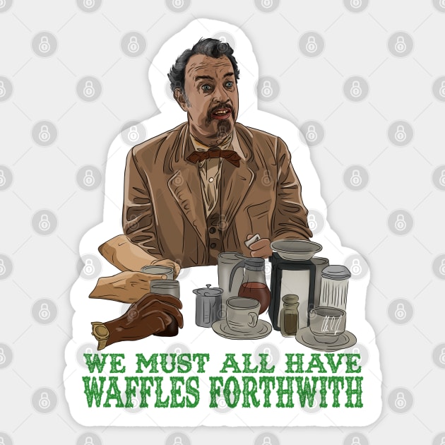 Ladykillers: Waffles Forthwidth Sticker by 51Deesigns